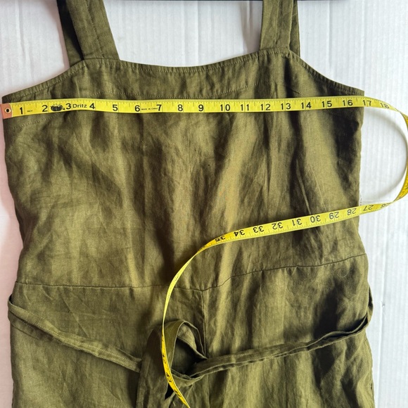 Quince 100% European Linen Square Neck Jumpsuit - Picture 13 of 16